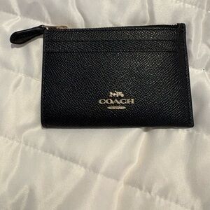 Coach Black Leather Card Carrier